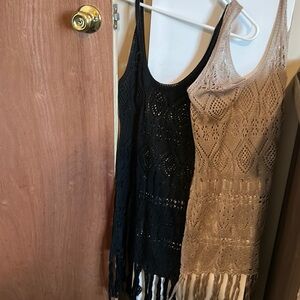 Bundle of 2 Crochet Swim Coverups Size XS